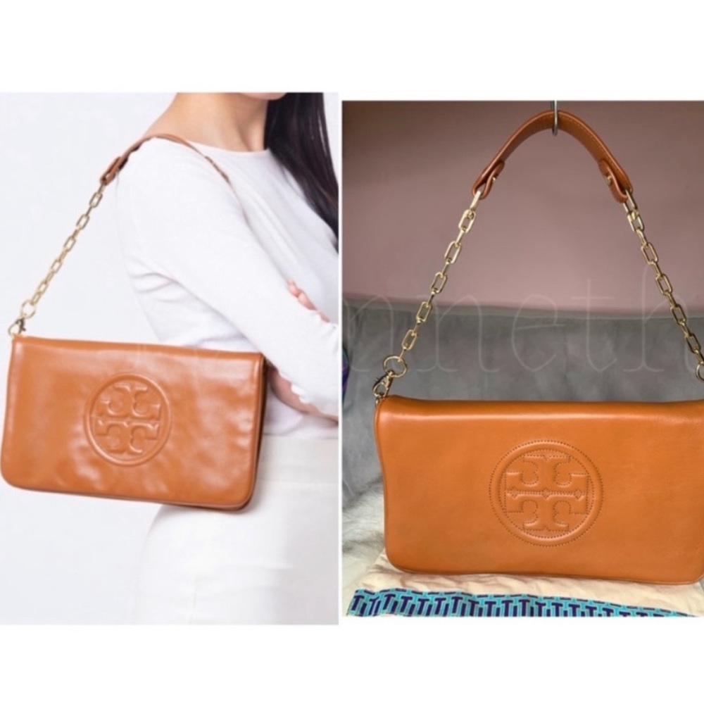 Tory Burch Leather Shoulder Bag Purse Clutch